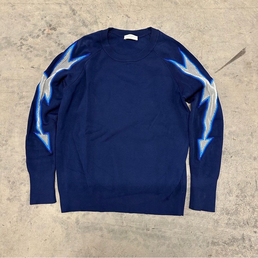 Sandro Paris Luxury Brand Lightning Bolt Sweater